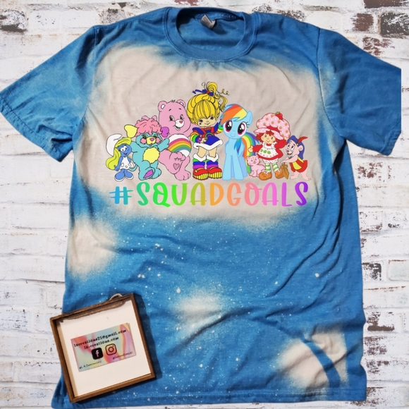 Squad Goals 80s - 90s Cartoons - Bleached Tee - Picture 3 of 4